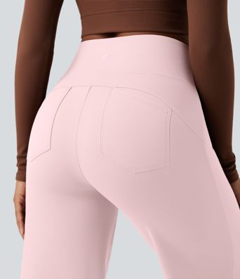 DayStretch High Waisted Tummy Control Wide Leg Yoga Trousers with Pockets