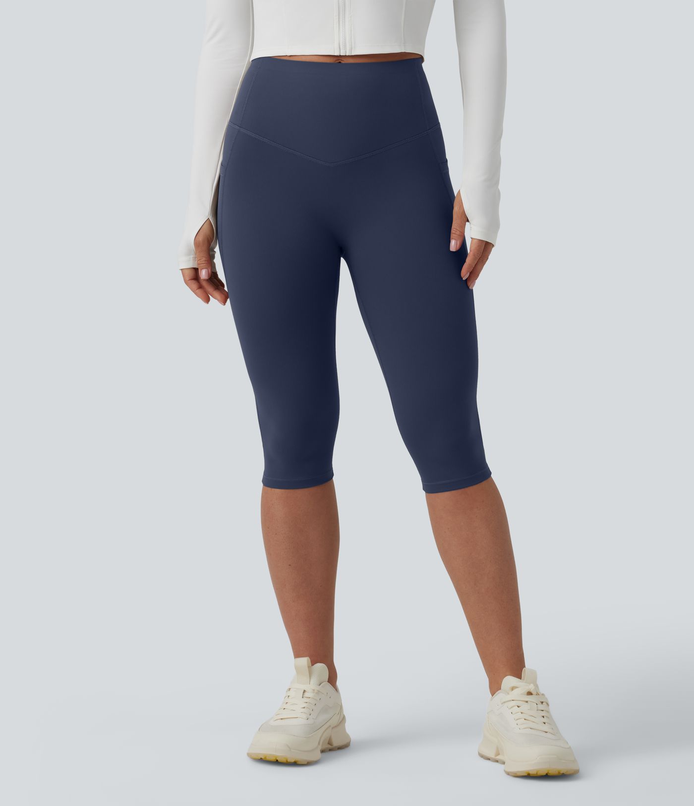 Halara UltraSculpt™ High Waisted Butt Lifting Tummy Control Pedal Pushers Shaping Training Leggings with Pockets