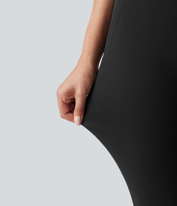 High Waisted Herringbone Golf Skinny Trousers with Pockets