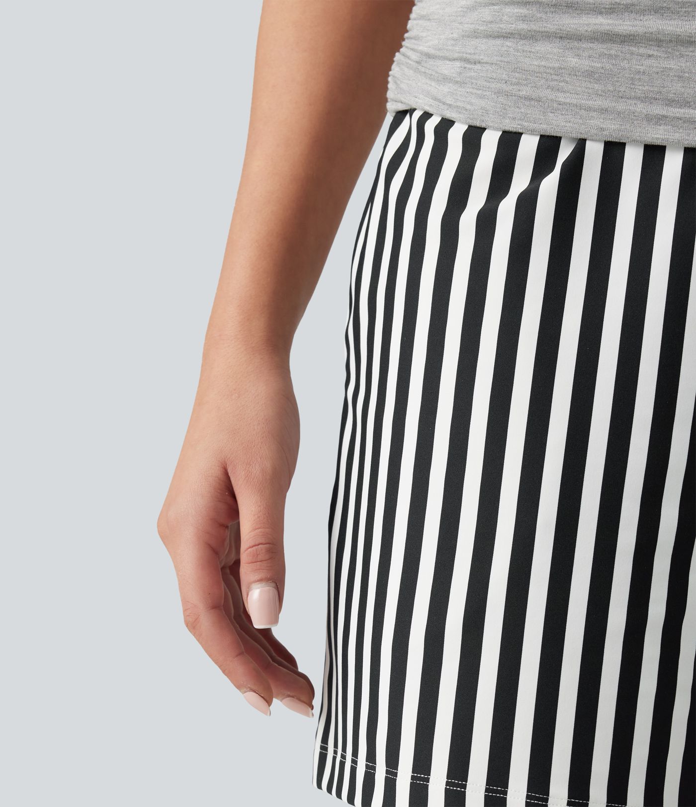 Low Rise Ruched Stripes Resort Baggy Shorts with Pockets