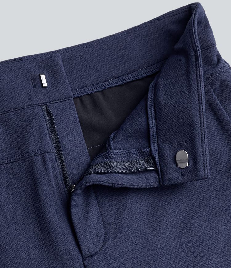 Pantalon skinny taille haute à chevrons pour le golf avec poches