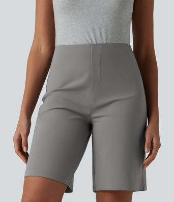 DayStretch - Büro-Bermuda-Shorts mit hohem Bund und Gesäßtaschen