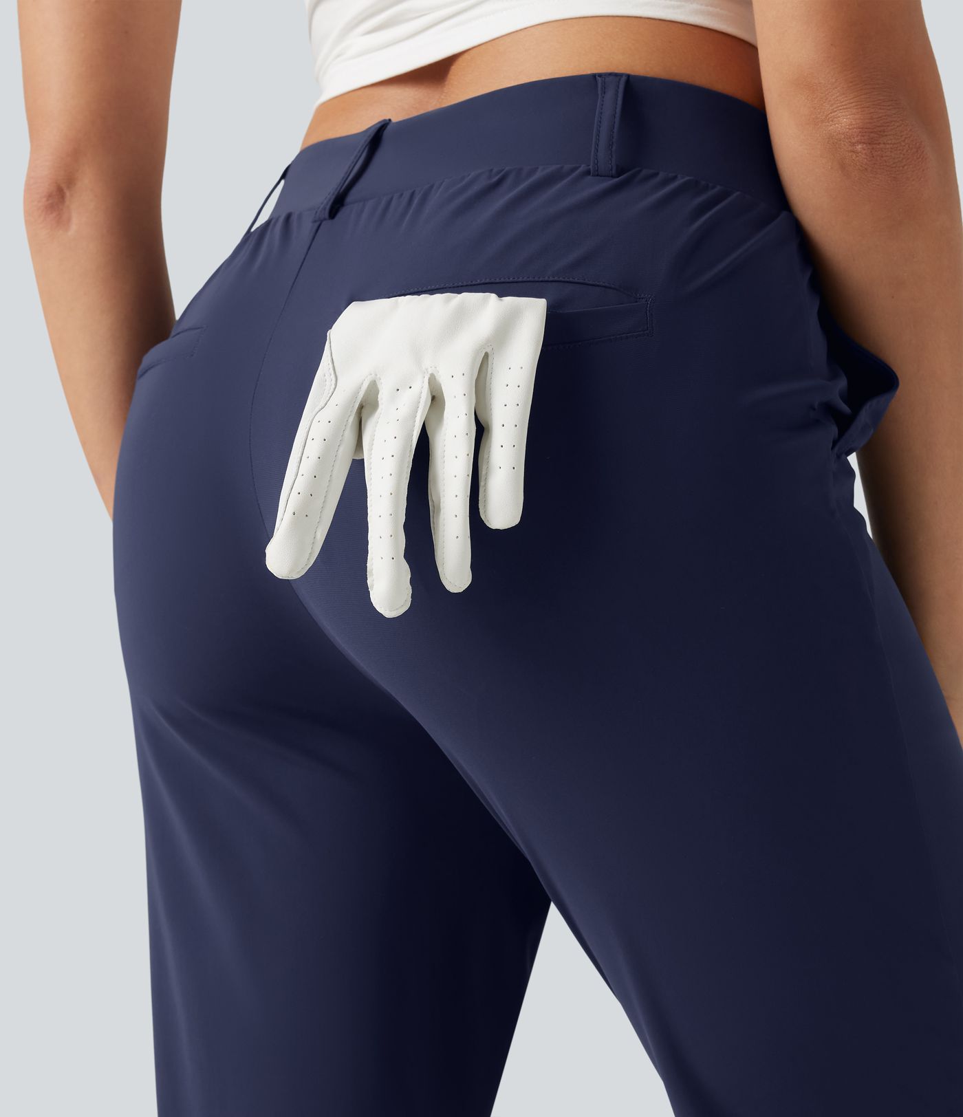 Jogging court taille haute à séchage rapide pour le golf avec poches