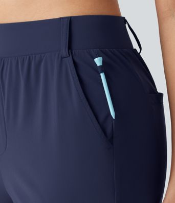 Jogging court taille haute à séchage rapide pour le golf avec poches