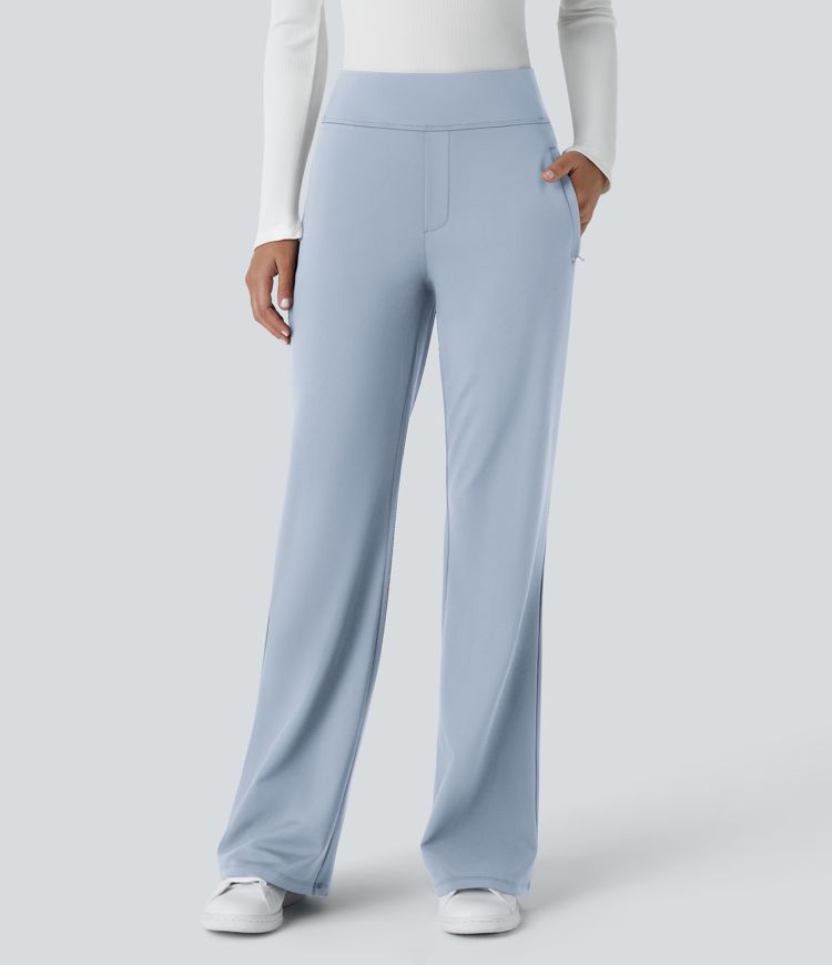 Halara Flex™ DayStretch Mid Rise Side Zipper Pocket Work Flare Pants