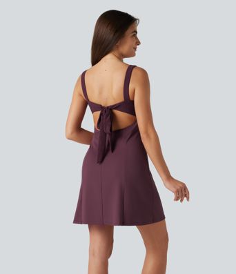 Softlyzero™ Airy - Lässiges Minikleid mit Kontrastspitze, Bindeband hinten und Cool-Touch