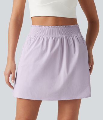 High Waisted 2-in-1 Mini Tennis Skirt with Pockets