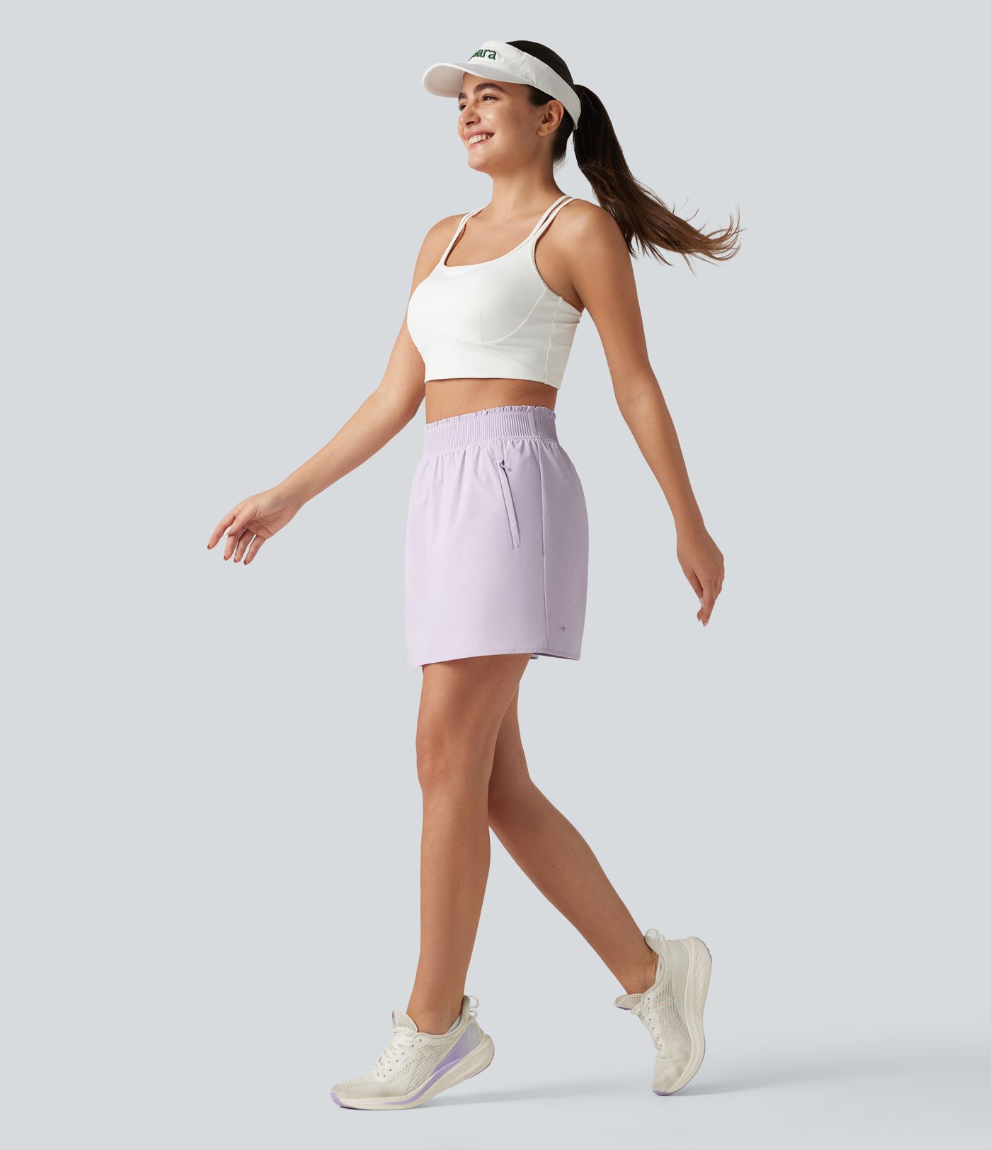 High Waisted 2-in-1 Mini Tennis Skirt with Pockets