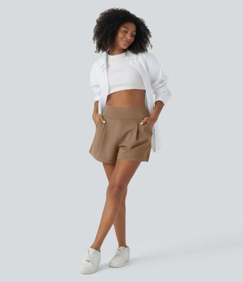 Short de travail large taille haute DayStretch avec poches