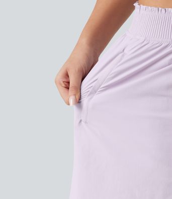 High Waisted 2-in-1 Mini Tennis Skirt with Pockets