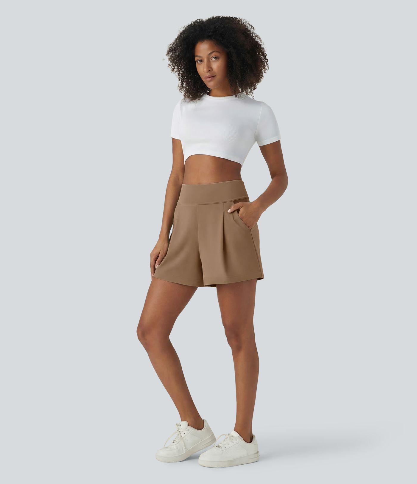 Short de travail large taille haute DayStretch avec poches