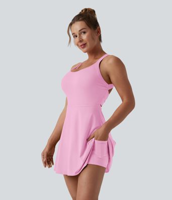 SoftlyZero™ Airy Backless Twisted Cool Touch Dance Active Dress-Easy Peezy Edition DD-F Cups