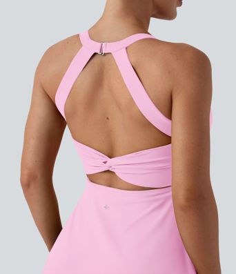 SoftlyZero™ Airy Backless Twisted Cool Touch Dance Active Dress-Easy Peezy Edition DD-F Cups