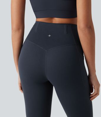 Halara UltraSculpt™ High Waisted Anti-Roll Tummy Control Shaping Yoga Capri Leggings with Pockets