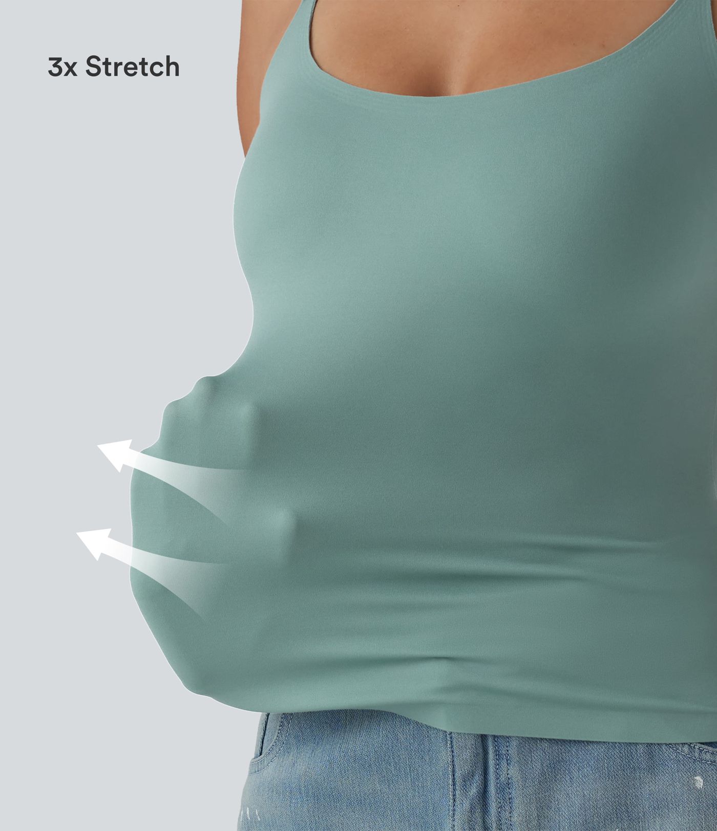 Scoop Neck Built-in Bra Casual Tank Top B-E Cups