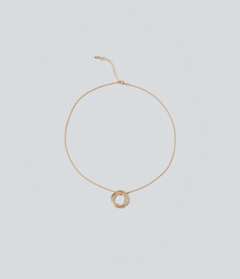 Diamond-Encrusted Braided Necklace