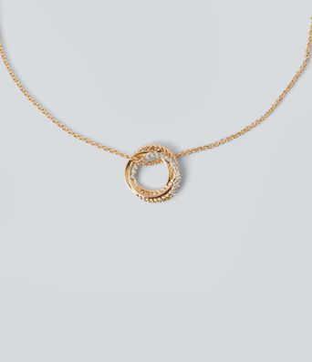 Diamond-Encrusted Braided Necklace