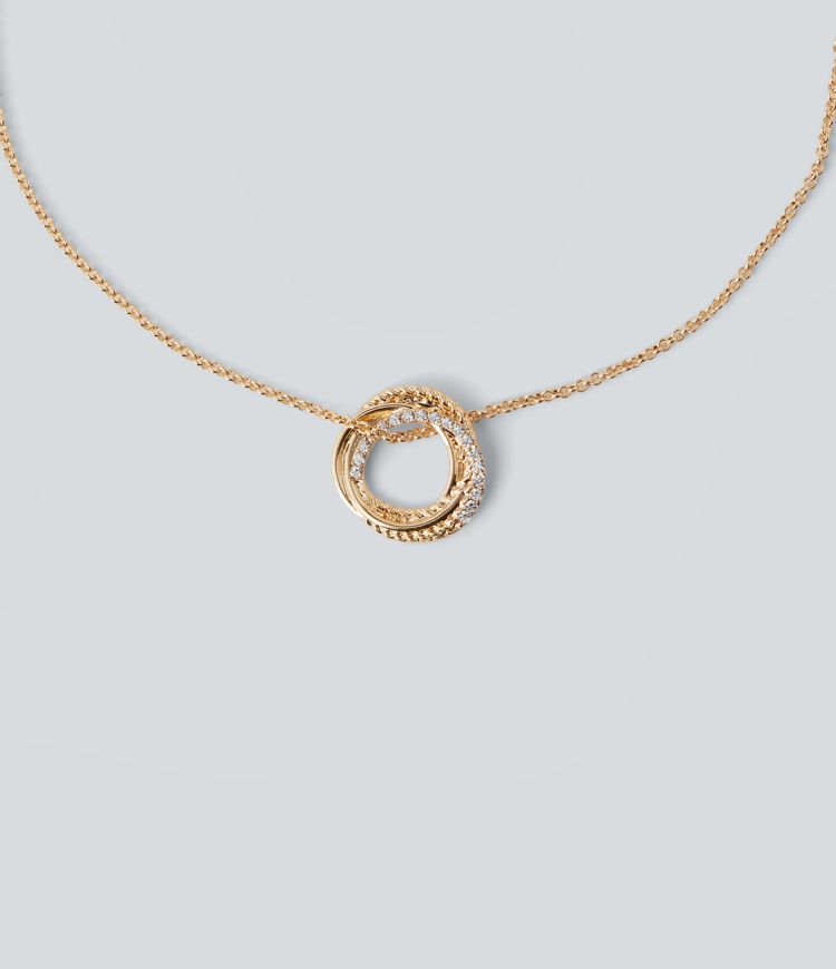 Diamond-Encrusted Braided Necklace