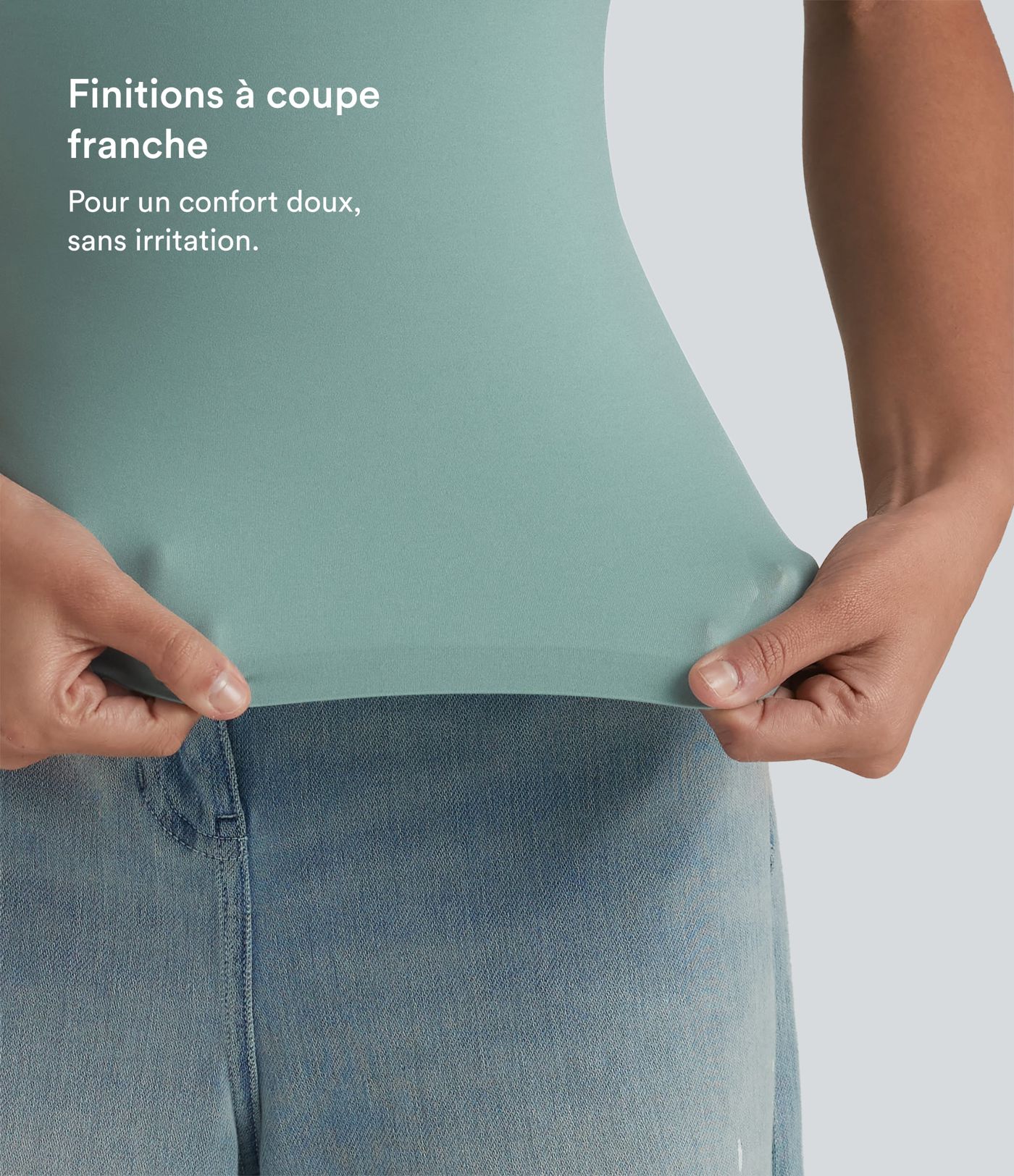 Débardeur décontracté à col rond et soutien-gorge intégré, bonnets BE