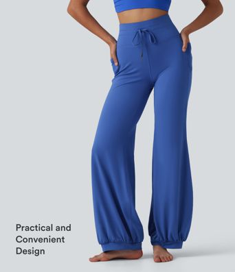 SoftlyZero™ - Ballon-Tanzhose mit hohem Bund, Seitentaschen und Kordelzug - UPF50+