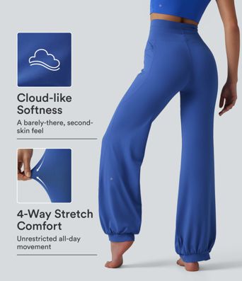 SoftlyZero™ - Ballon-Tanzhose mit hohem Bund, Seitentaschen und Kordelzug - UPF50+