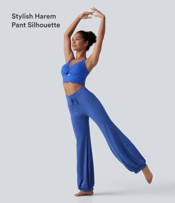 SoftlyZero™ - Ballon-Tanzhose mit hohem Bund, Seitentaschen und Kordelzug - UPF50+