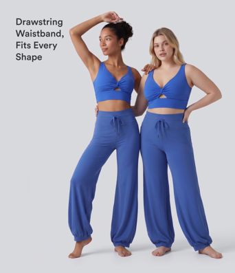 SoftlyZero™ - Ballon-Tanzhose mit hohem Bund, Seitentaschen und Kordelzug - UPF50+