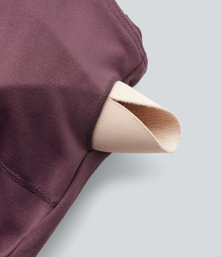 Crisscross Backless Split Ruffle Hem Built-in Bra Midi Party Flowy Dress