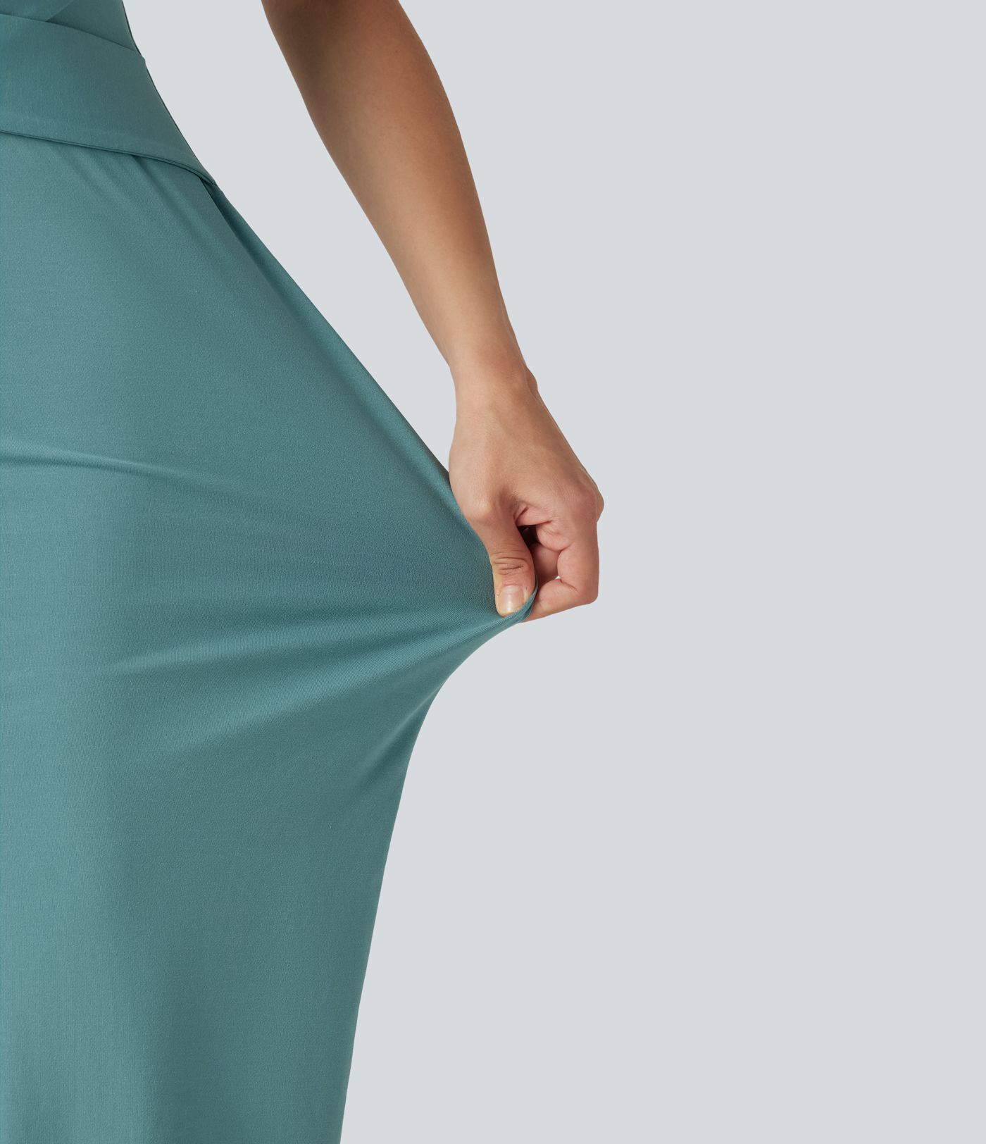 Sweetheart Neck Built-in Bra Bodycon Midi Casual Dress