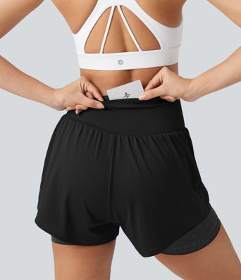 OneForm Seamless Flow High Waisted 2-in-1 Running Shorts 4'' with Pocket OneForm Seamless Flow High Waisted 2-in-1 Running Shorts 4'' with Pocket