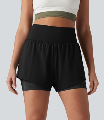 OneForm Seamless Flow High Waisted 2-in-1 Running Shorts 4'' with Pocket OneForm Seamless Flow High Waisted 2-in-1 Running Shorts 4'' with Pocket