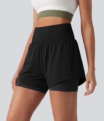 OneForm Seamless Flow High Waisted 2-in-1 Running Shorts 4'' with Pocket OneForm Seamless Flow High Waisted 2-in-1 Running Shorts 4'' with Pocket