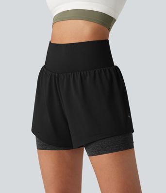 OneForm Seamless Flow High Waisted 2-in-1 Running Shorts 4'' with Pocket OneForm Seamless Flow High Waisted 2-in-1 Running Shorts 4'' with Pocket