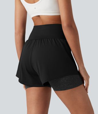 OneForm Seamless Flow High Waisted 2-in-1 Running Shorts 4'' with Pocket OneForm Seamless Flow High Waisted 2-in-1 Running Shorts 4'' with Pocket
