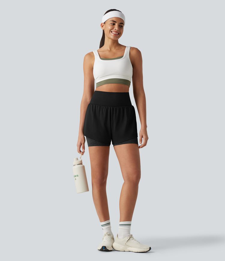 OneForm Seamless Flow High Waisted 2-in-1 Running Shorts 4'' with Pocket OneForm Seamless Flow High Waisted 2-in-1 Running Shorts 4'' with Pocket