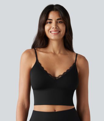 OneForm Seamless Flow Low Support Contrast Lace Casual Sports Bra
