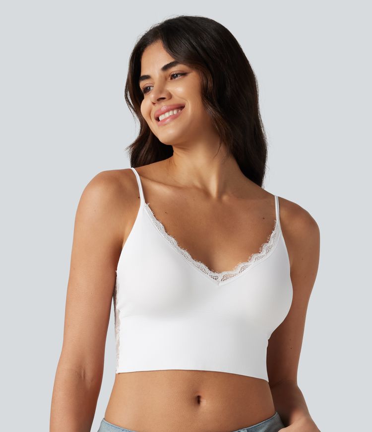 OneForm Seamless Flow Low Support Contrast Lace Casual Sports Bra