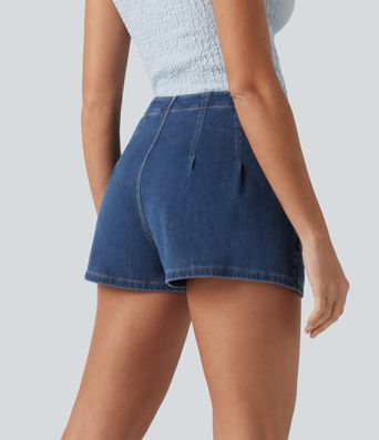 Halara Flex™ High Waisted Denim Casual Shorts 3'' with Pockets Halara Flex™ High Waisted Denim Casual Shorts 3'' with Pockets