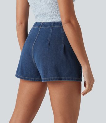 Halara Flex™ High Waisted Denim Casual Shorts 3'' with Pockets Halara Flex™ High Waisted Denim Casual Shorts 3'' with Pockets