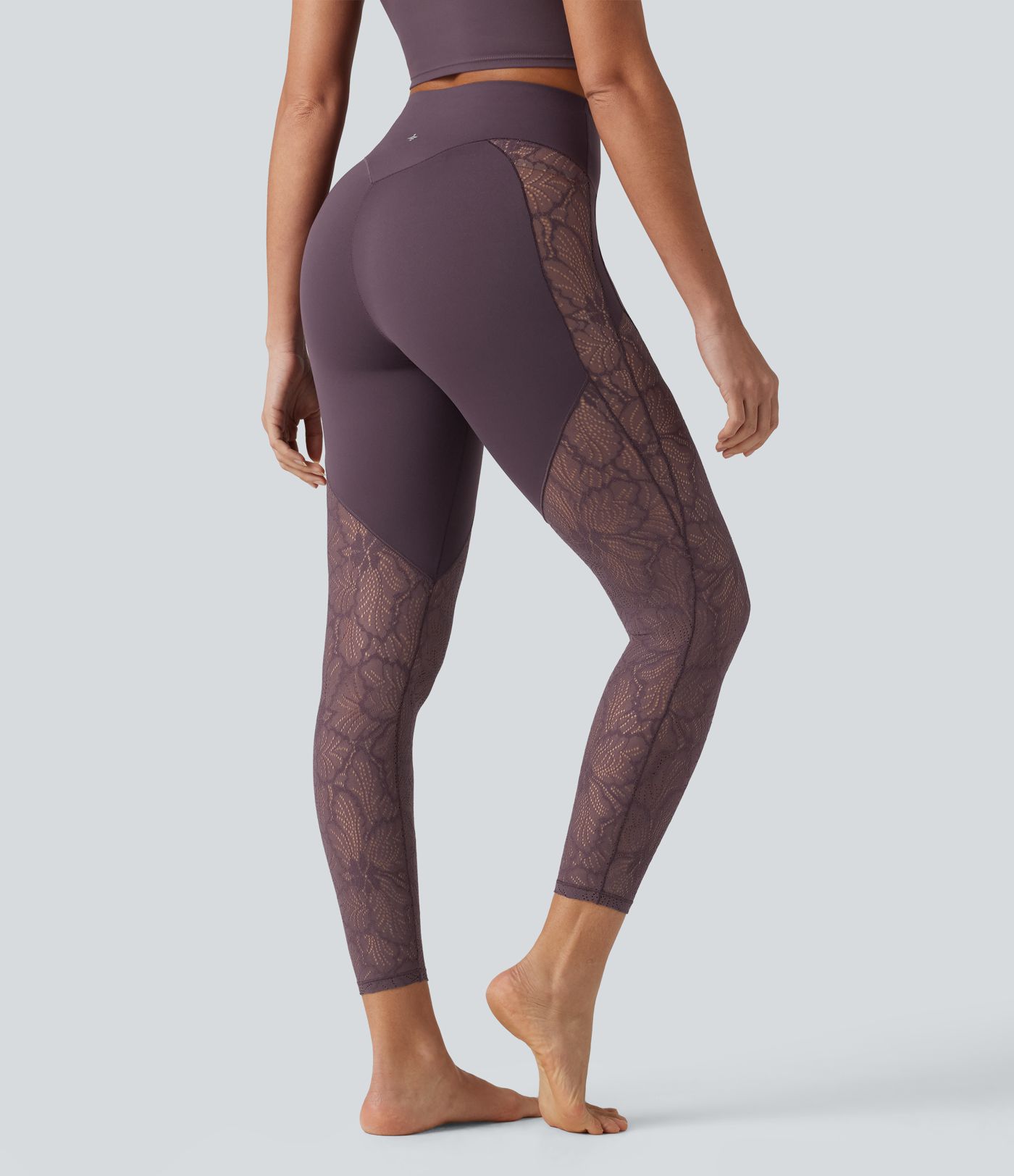 Halara UltraSculpt™ High Waisted Tummy Control Contrast Lace Yoga 7/8 Leggings with Pocket Halara UltraSculpt™ High Waisted Tummy Control Contrast Lace Yoga 7/8 Leggings with Pocket