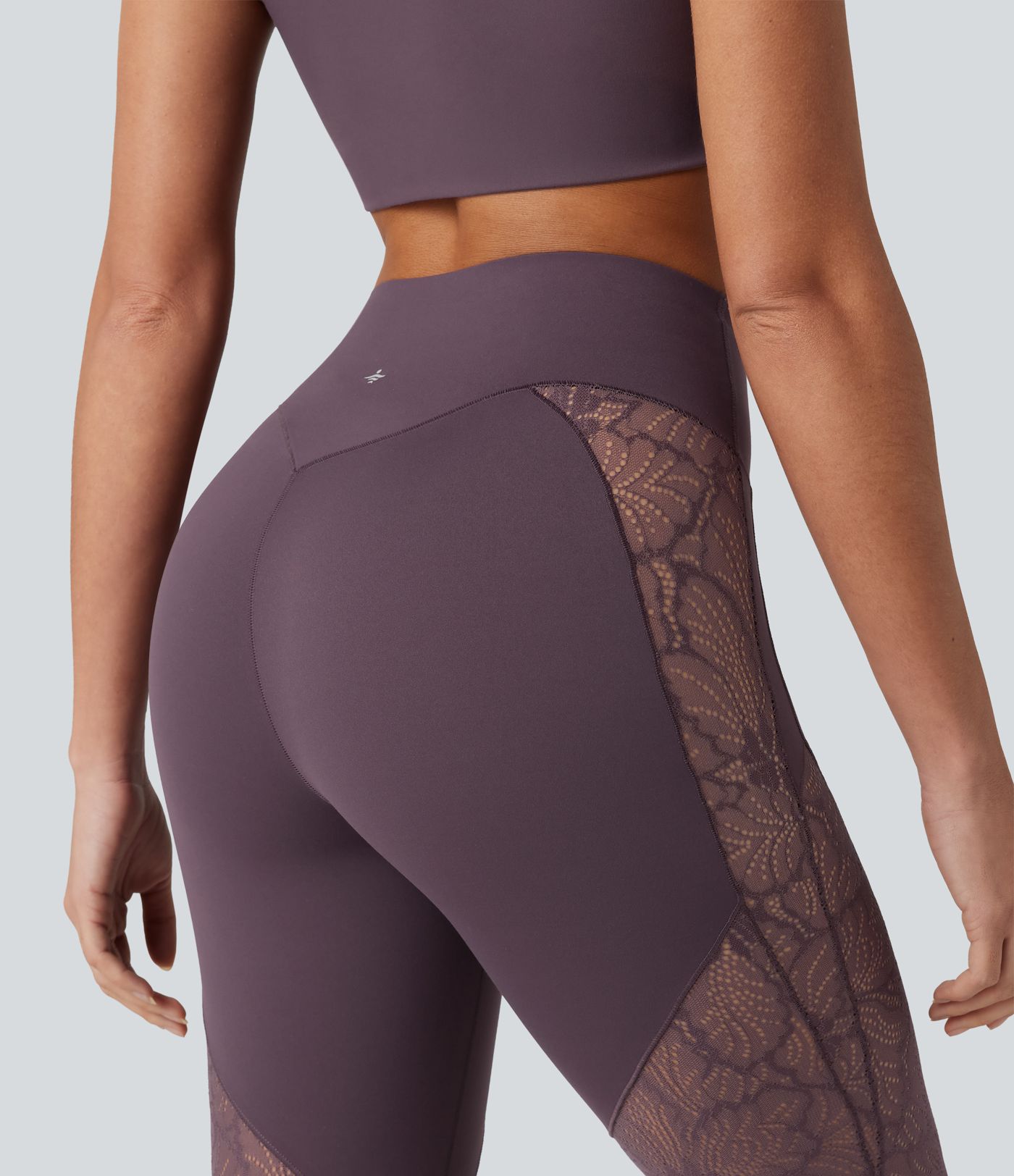 Halara UltraSculpt™ High Waisted Tummy Control Contrast Lace Yoga 7/8 Leggings with Pocket Halara UltraSculpt™ High Waisted Tummy Control Contrast Lace Yoga 7/8 Leggings with Pocket