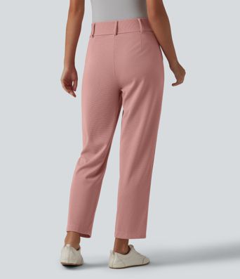 Halara Flex™ High Waisted Tapered Waffle Work Pants with Pockets