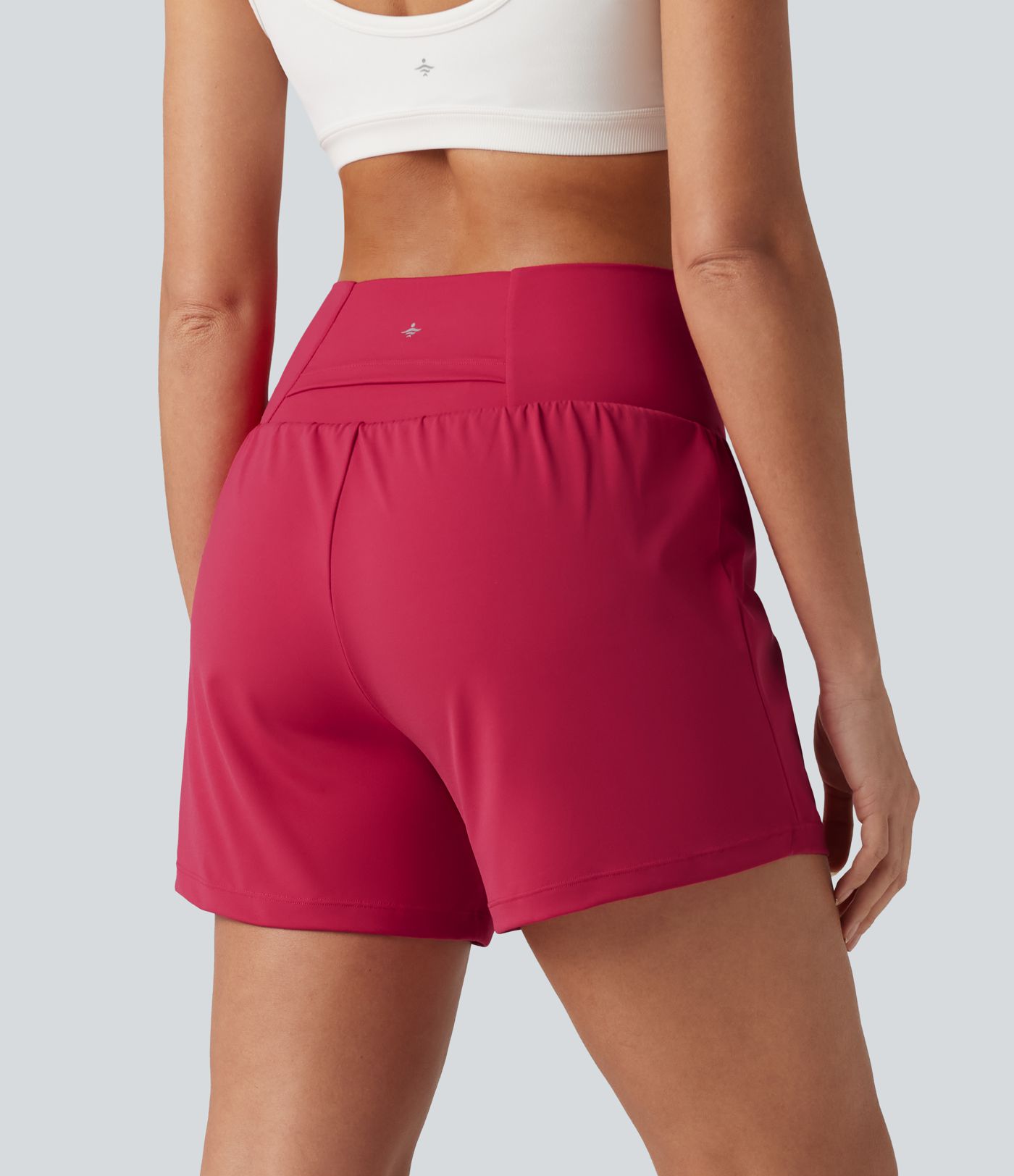 Short de yoga SoftlyZero™ Airy croisé taille haute 2 en 1 toucher frais 12,5 cm avec poches