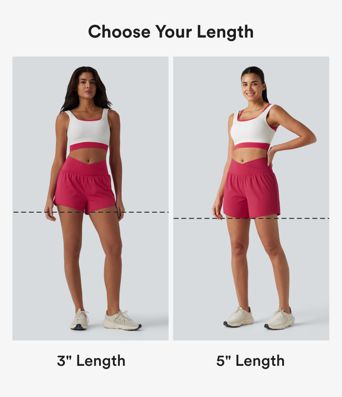 Short de yoga SoftlyZero™ Airy croisé taille haute 2 en 1 toucher frais 12,5 cm avec poches