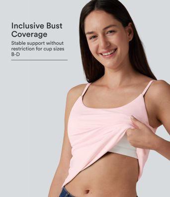 Débardeur décontracté SoftlyZero™ Airy à col U bretelles réglables avec soutien-gorge intégré bonnets B-D