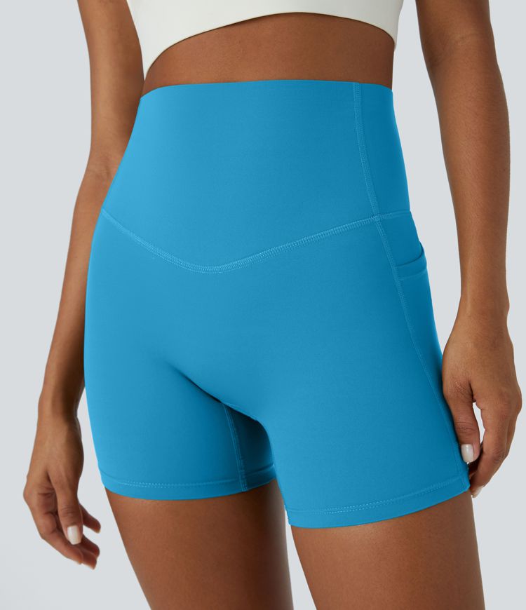Halara UltraSculpt™ High Waisted Tummy Control Side Pocket Shaping Training Biker Shorts 5''