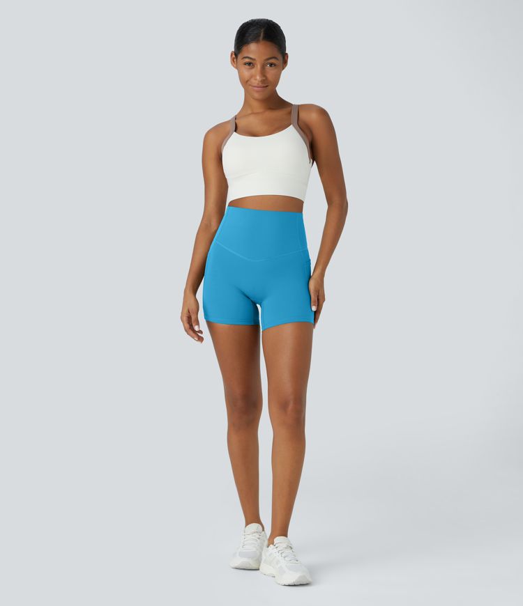 Halara UltraSculpt™ High Waisted Tummy Control Side Pocket Shaping Training Biker Shorts 5''