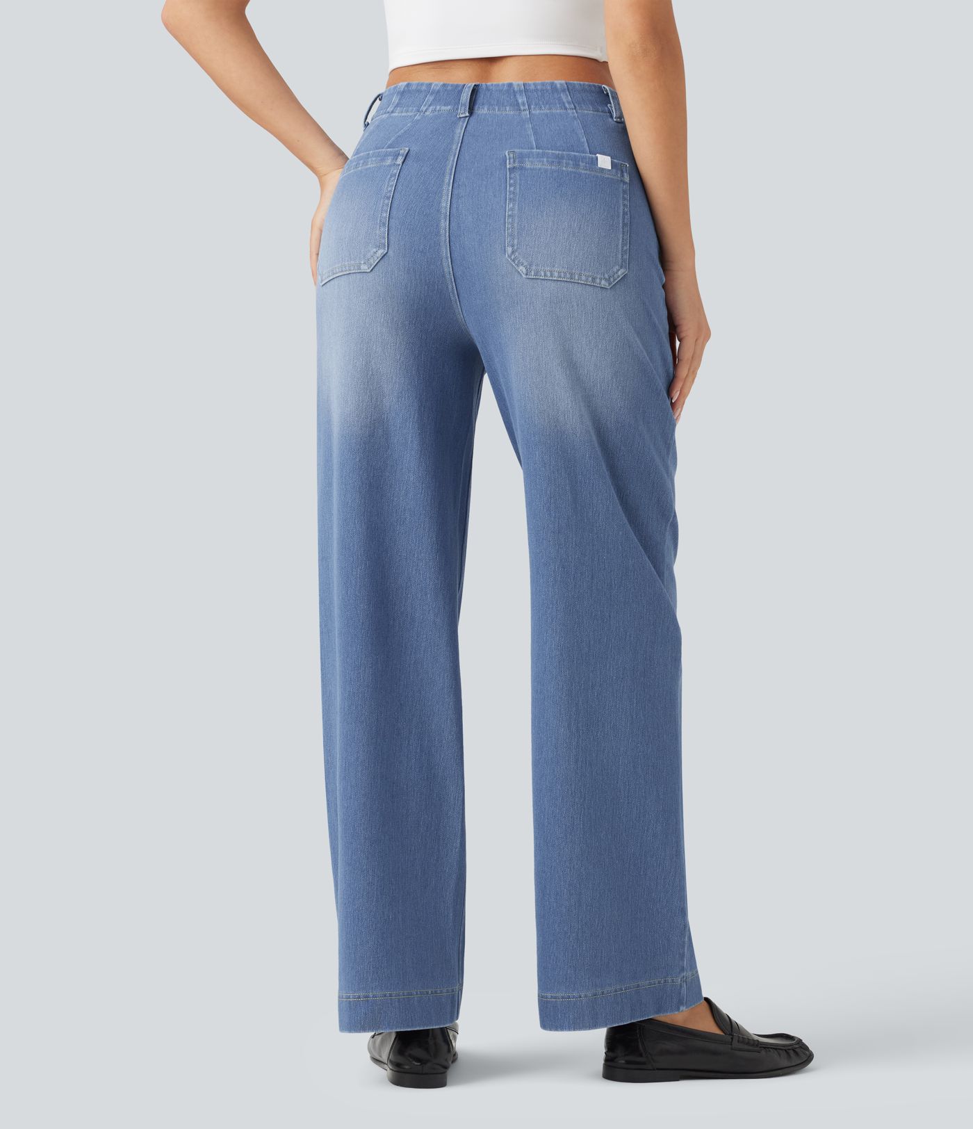 Halara Flex™ High Waisted Straight Leg Casual Jeans with Pockets