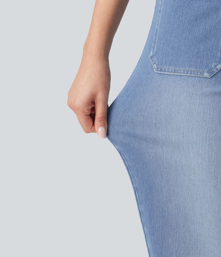 Halara Flex™ High Waisted Straight Leg Casual Jeans with Pockets