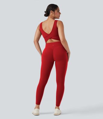 Halara UltraSculpt™ V Neck Tummy Control Butt Lifting Workout Jumpsuit with Pockets Halara UltraSculpt™ V Neck Tummy Control Butt Lifting Workout Jumpsuit with Pockets